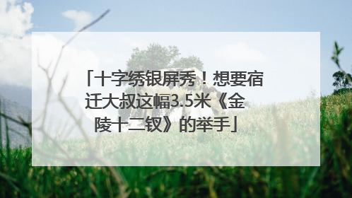 十字绣银屏秀！想要宿迁大叔这幅3.5米《金陵十二钗》的举手