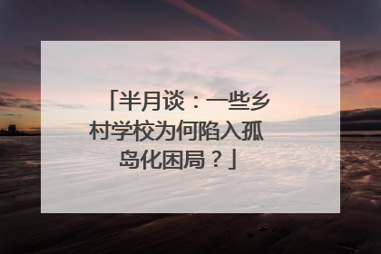 半月谈：一些乡村学校为何陷入孤岛化困局？