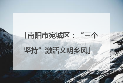 南阳市宛城区：“三个坚持”激活文明乡风