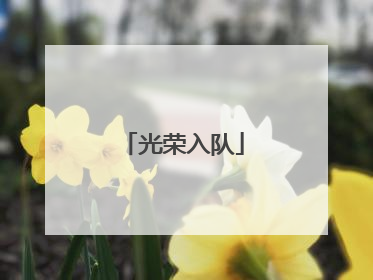 光荣入队