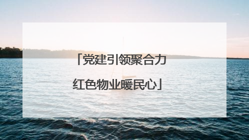 党建引领聚合力 红色物业暖民心