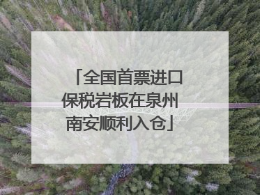 全国首票进口保税岩板在泉州南安顺利入仓
