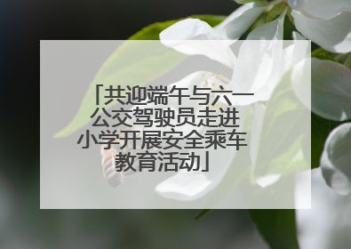 共迎端午与六一 公交驾驶员走进小学开展安全乘车教育活动