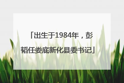 出生于1984年，彭韬任娄底新化县委书记