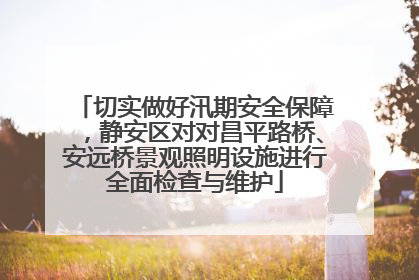 切实做好汛期安全保障，静安区对对昌平路桥、安远桥景观照明设施进行全面检查与维护
