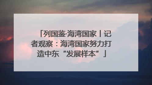 列国鉴·海湾国家丨记者观察：海湾国家努力打造中东“发展样本”