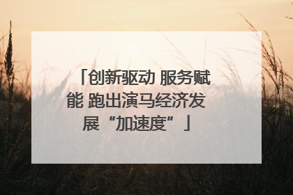 创新驱动 服务赋能 跑出演马经济发展“加速度”