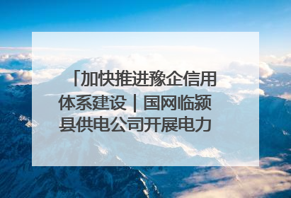 加快推进豫企信用体系建设｜国网临颍县供电公司开展电力行业信用企业现场咨询访谈工作