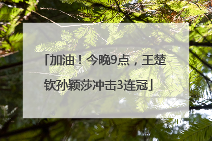 加油！今晚9点，王楚钦孙颖莎冲击3连冠