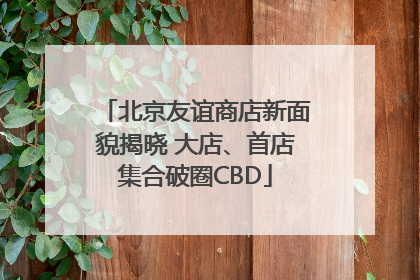 北京友谊商店新面貌揭晓 大店、首店集合破圈CBD