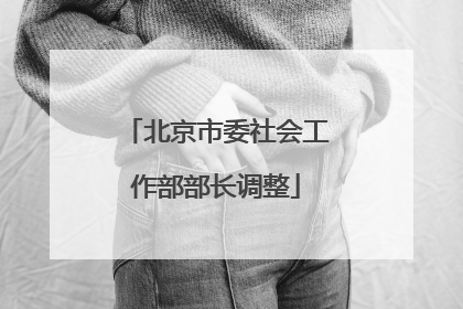 北京市委社会工作部部长调整