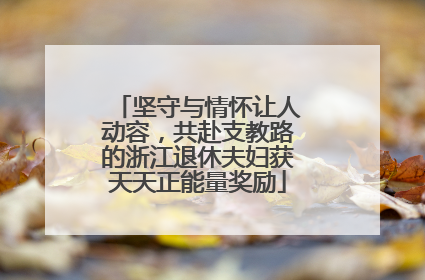 坚守与情怀让人动容，共赴支教路的浙江退休夫妇获天天正能量奖励