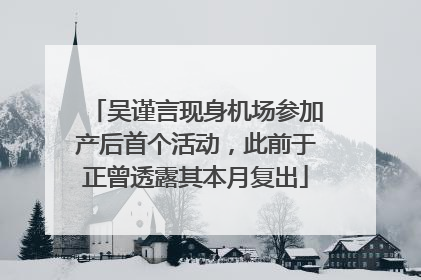 吴谨言现身机场参加产后首个活动，此前于正曾透露其本月复出