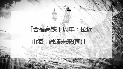 合福高铁十周年：拉近山海，融通未来(图)