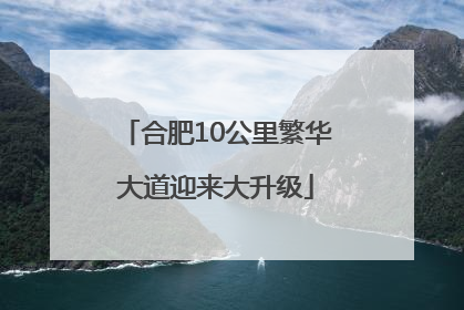 合肥10公里繁华大道迎来大升级