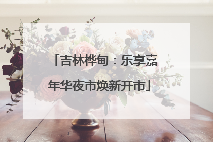 吉林桦甸：乐享嘉年华夜市焕新开市