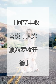 同享丰收喜悦，大兴瀛海麦收开镰