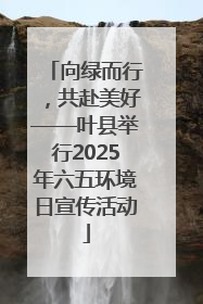 向绿而行，共赴美好——叶县举行2025年六五环境日宣传活动