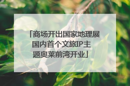 商场开出国家地理展 国内首个文旅IP主题奥莱前湾开业