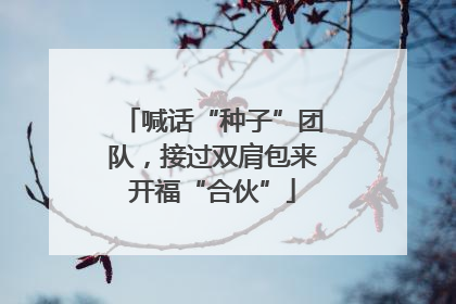 喊话“种子”团队，接过双肩包来开福“合伙”