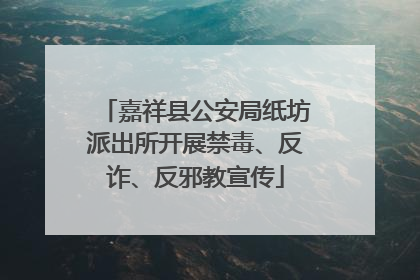 嘉祥县公安局纸坊派出所开展禁毒、反诈、反邪教宣传