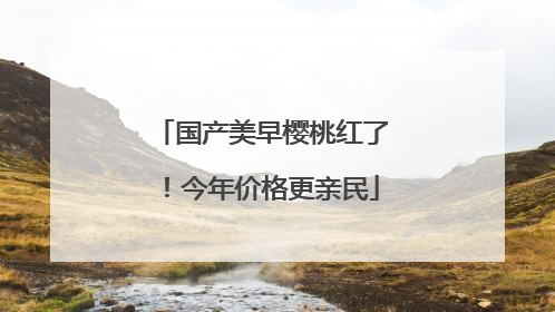 国产美早樱桃红了！今年价格更亲民