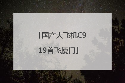 国产大飞机C919首飞厦门