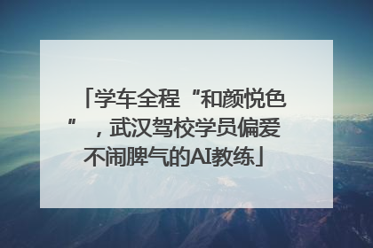 学车全程“和颜悦色”，武汉驾校学员偏爱不闹脾气的AI教练