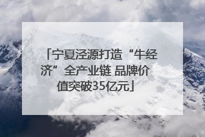 宁夏泾源打造“牛经济”全产业链 品牌价值突破35亿元