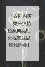 安阳内黄：梁庄镇特色蔬果亮相央视农业品牌甄选会