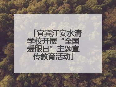 宜宾江安水清学校开展“全国爱眼日”主题宣传教育活动