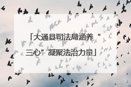大通县司法局涵养“三心”凝聚法治力量