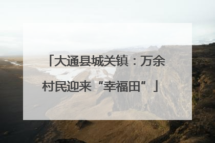 大通县城关镇：万余村民迎来“幸福田”