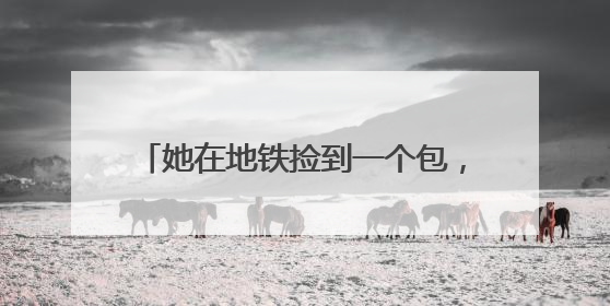 她在地铁捡到一个包，有祖母绿戒指、黄金手镯，10分钟找到失主