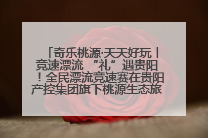 奇乐桃源·天天好玩丨竞速漂流 “礼”遇贵阳！全民漂流竞速赛在贵阳产控集团旗下桃源生态旅游度假区举行