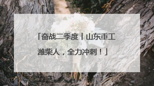 奋战二季度丨山东重工潍柴人，全力冲刺！