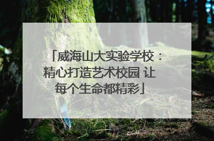 威海山大实验学校：精心打造艺术校园 让每个生命都精彩