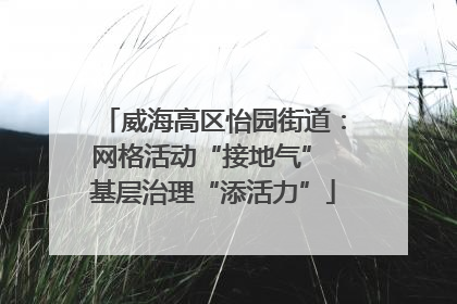 威海高区怡园街道：网格活动“接地气” 基层治理“添活力”
