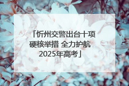 忻州交警出台十项硬核举措 全力护航2025年高考