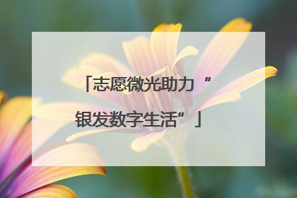 志愿微光助力“银发数字生活”