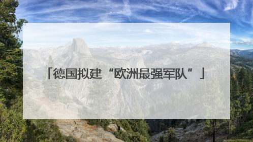 德国拟建“欧洲最强军队”