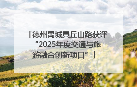 德州禹城具丘山路获评“2025年度交通与旅游融合创新项目”