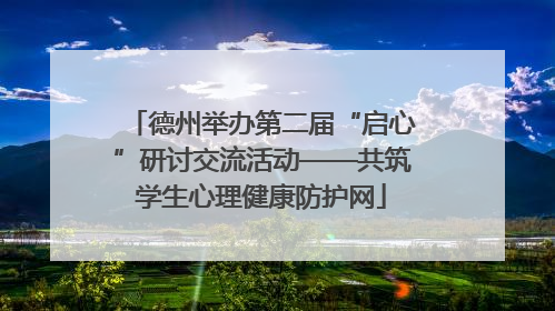 德州举办第二届“启心”研讨交流活动——共筑学生心理健康防护网