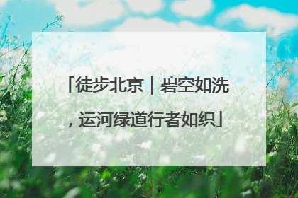 徒步北京|碧空如洗,运河绿道行者如织