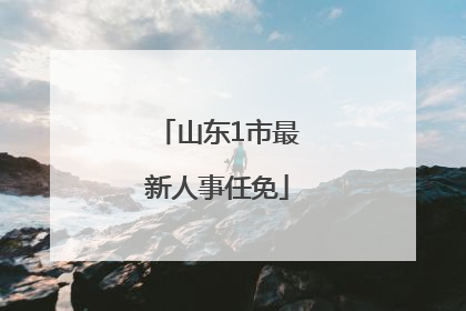山东1市最新人事任免