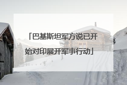 巴基斯坦军方说已开始对印展开军事行动