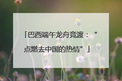 巴西端午龙舟竞渡：“点燃去中国的热情”