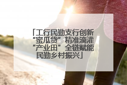 工行民勤支行创新“蜜瓜贷”精准滴灌“产业田”全链赋能民勤乡村振兴