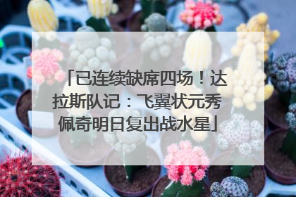 已连续缺席四场！达拉斯队记：飞翼状元秀佩奇明日复出战水星