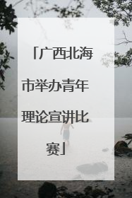 广西北海市举办青年理论宣讲比赛